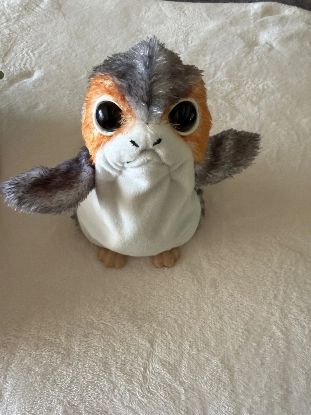 Star Wars Grogu Plush in Green with Tan Outfit and Porg